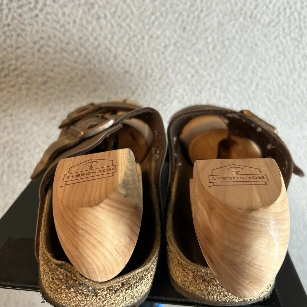 Birkenstock Arizona Birko-Flor Unisex Sandals Dark Brown Size US W11/M9 EU42